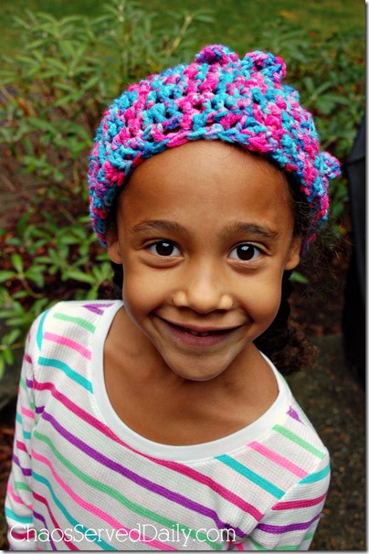 Cute Curly-Q Crocheted Hat | Chaos Served Daily